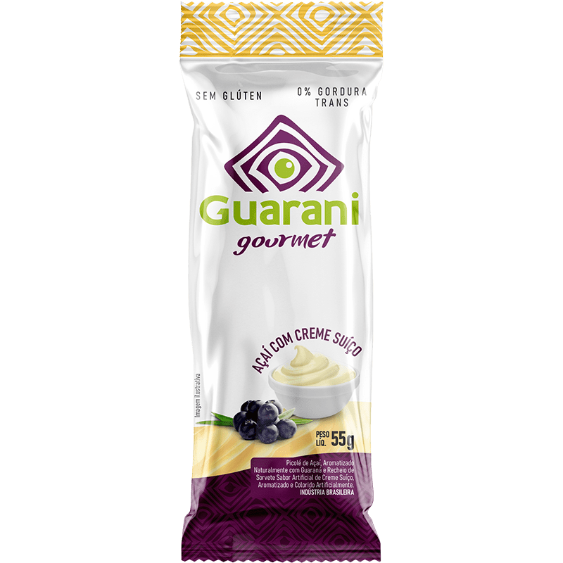 Picolé Wahni Açaí Original com Recheio de Sorvete de Creme Suíço Picolé Wahni Açaí Original com Recheio de Sorvete de Creme Suíço