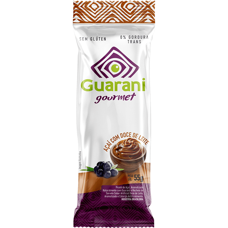 Picolé Wahni Açaí Original com Recheio de Doce de Leite Picolé Wahni Açaí Original com Recheio de Doce de Leite