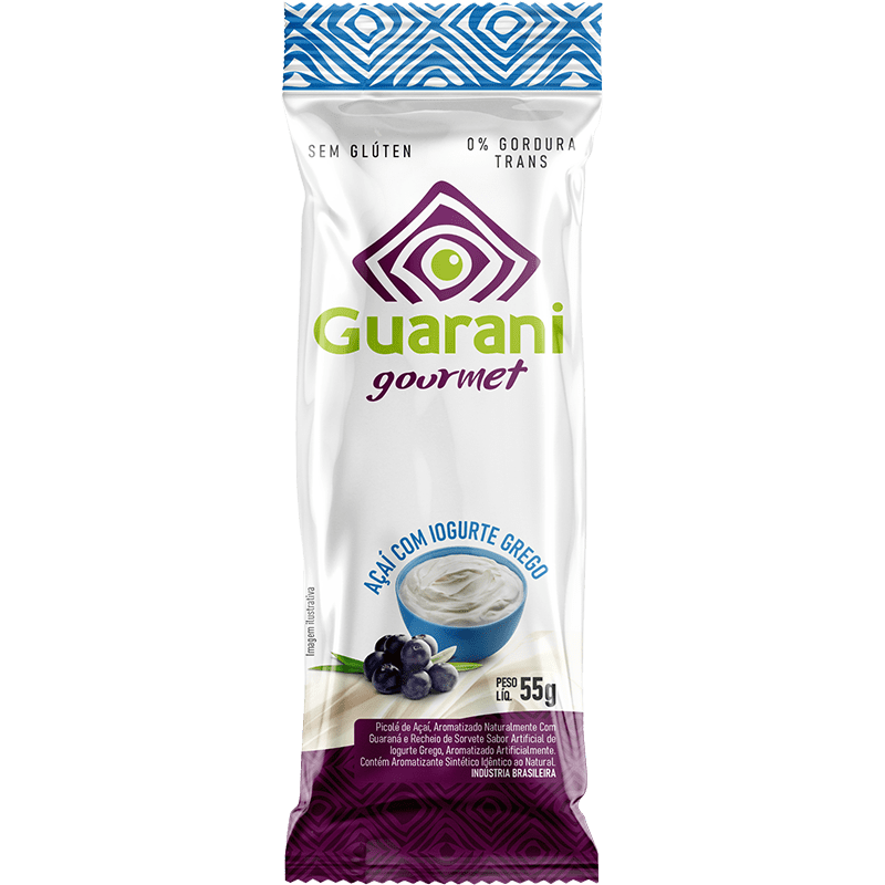 Picolé Wahni Açaí Original com Recheio de Sorvete de Iogurte Grego Picolé Wahni Açaí Original com Recheio de Sorvete de Iogurte Grego