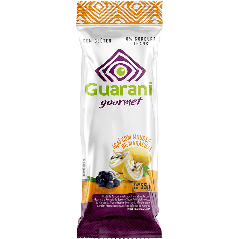 Picolé Wahni Açaí Original com Recheio de Sorvete de Mousse de Maracujá Picolé Wahni Açaí Original com Recheio de Sorvete de Mousse de Maracujá